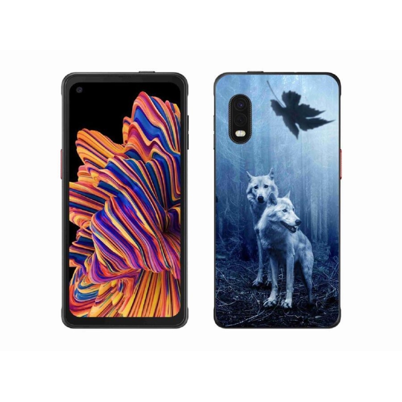 Gélový kryt mmCase na mobil Samsung Galaxy Xcover Pro - vlci v lese