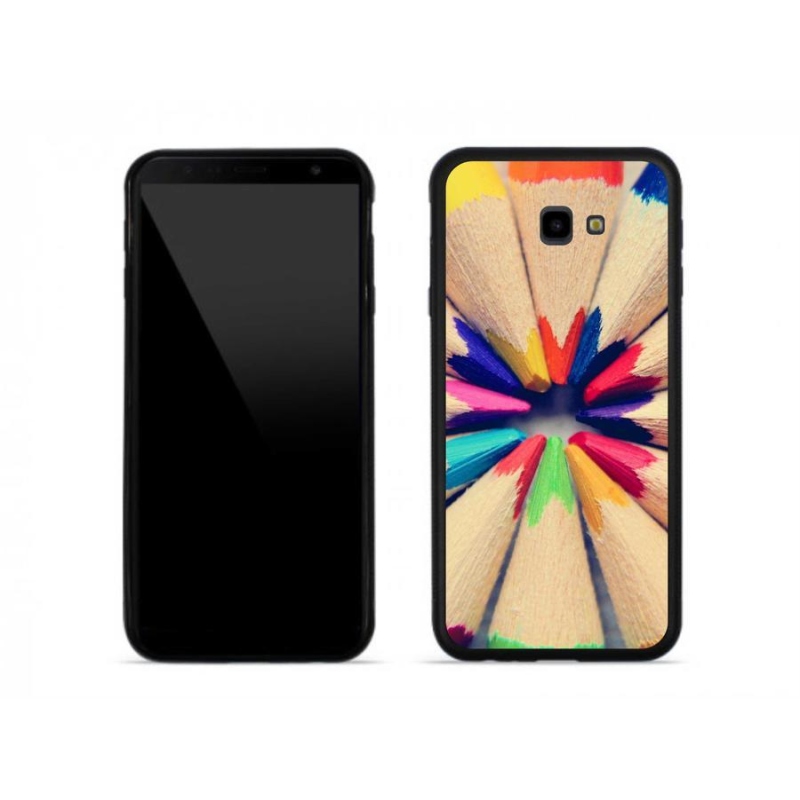 Gélový kryt mmCase na mobil Samsung J4 Plus - pastelky