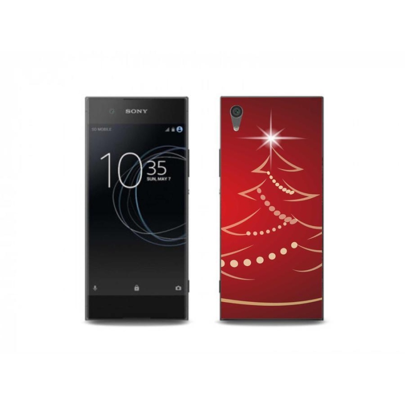 Gélový kryt mmCase na mobil Sony Xperia XA1 - kreslený vianočný stromček