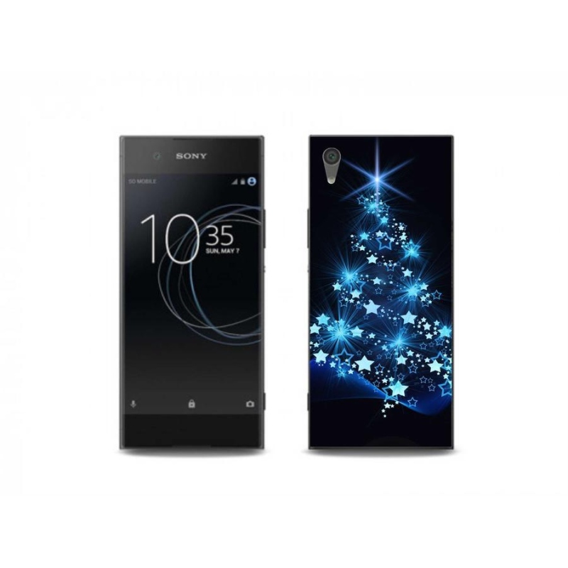 Gélový kryt mmCase na mobil Sony Xperia XA1 Plus - vianočný stromček