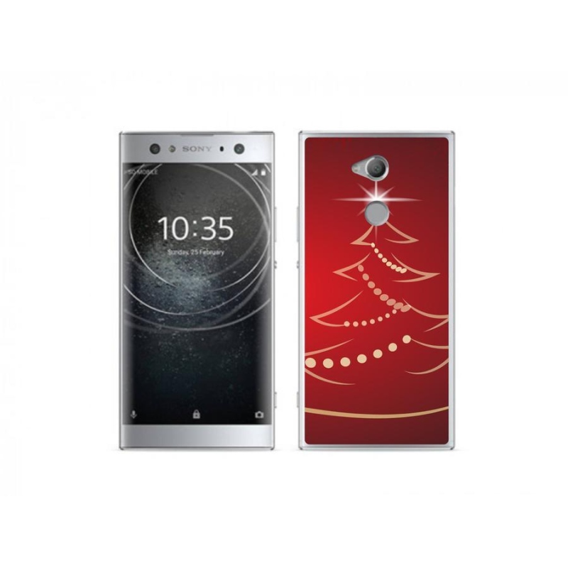 Gélový kryt mmCase na mobil Sony Xperia XA2 Ultra - kreslený vianočný stromček