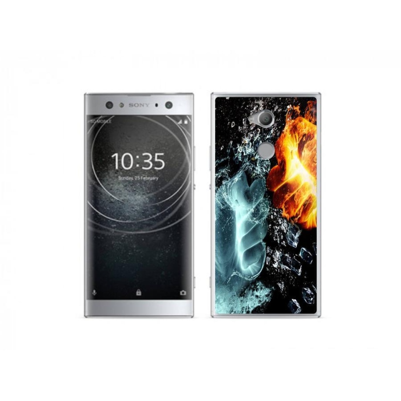 Gélový kryt mmCase na mobil Sony Xperia XA2 Ultra - voda a oheň