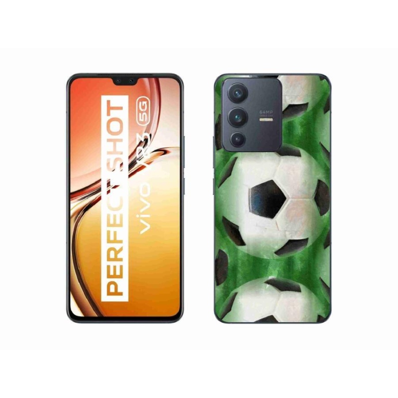 Gélový kryt mmCase na mobil Vivo V23 5G - futbalová lopta