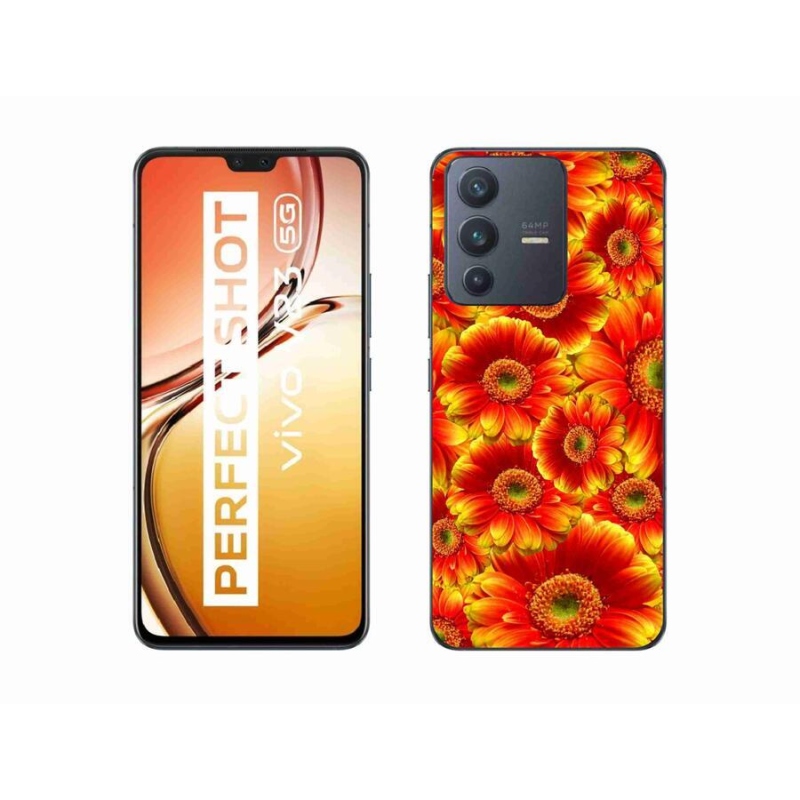 Gélový kryt mmCase na mobil Vivo V23 5G - gerbera 1