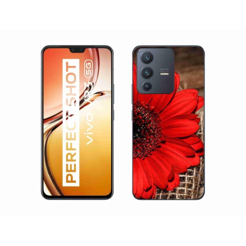 Gélový kryt mmCase na mobil Vivo V23 5G - gerbera