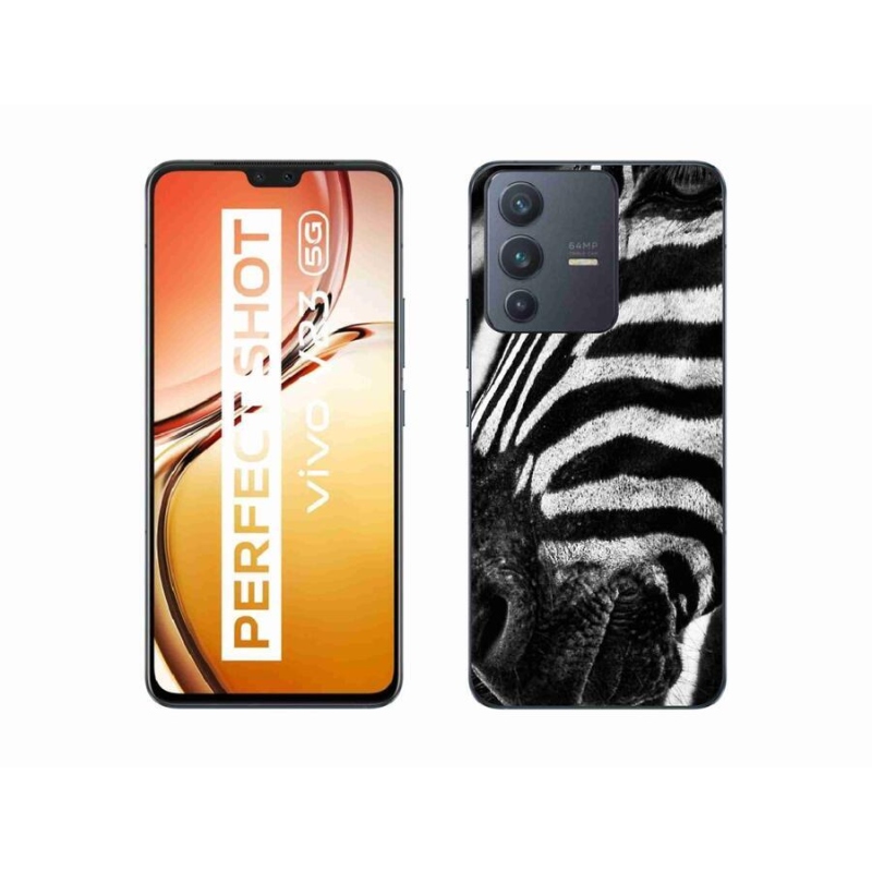 Gélový kryt mmCase na mobil Vivo V23 5G - zebra