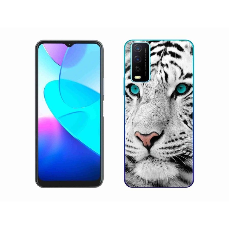 Gélový kryt mmCase na mobil Vivo Y11s/Y20s - biely tiger