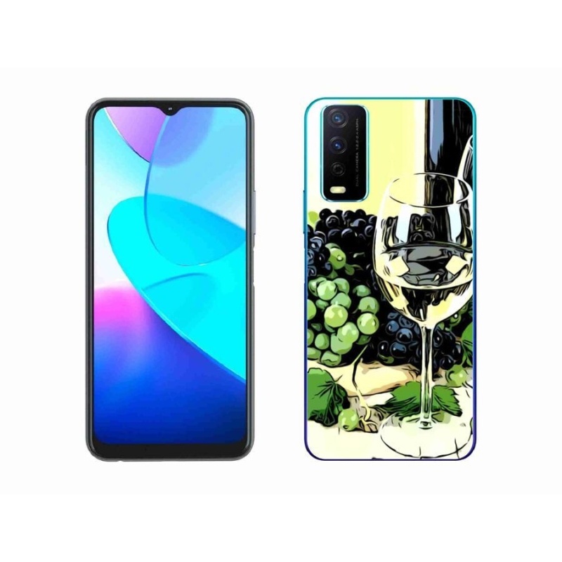 Gélový kryt mmCase na mobil Vivo Y11s/Y20s - pohár vína