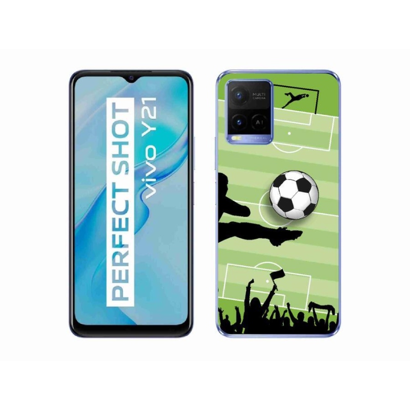 Gélový kryt mmCase na mobil Vivo Y21/Y21s/Y33s - futbal 3