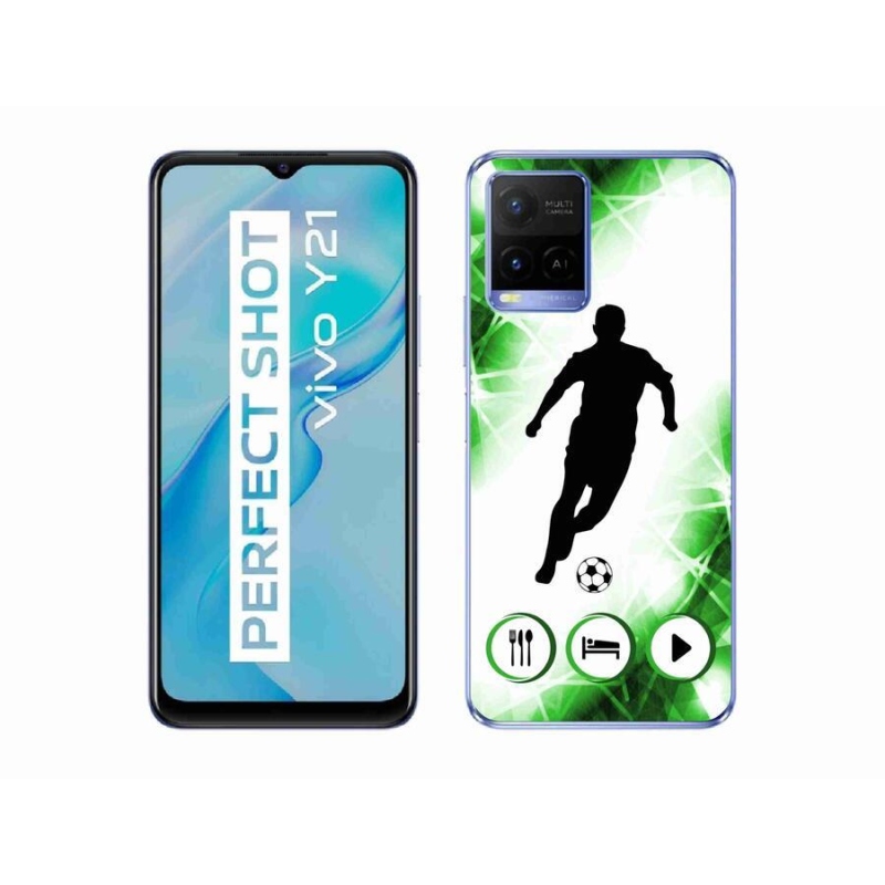 Gélový kryt mmCase na mobil Vivo Y21/Y21s/Y33s - futbalista