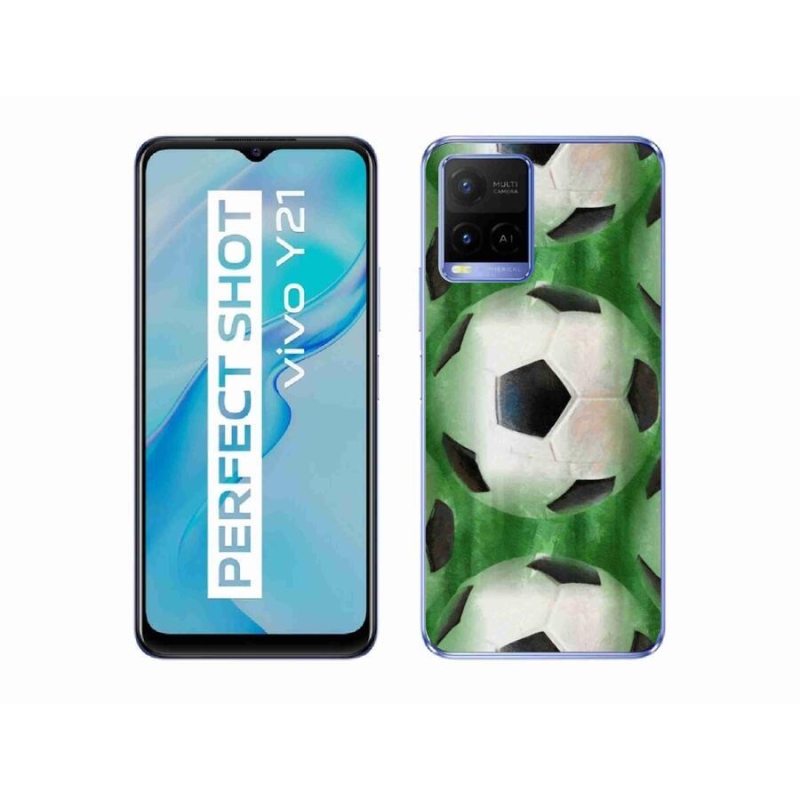 Gélový kryt mmCase na mobil Vivo Y21/Y21s/Y33s - futbalová lopta