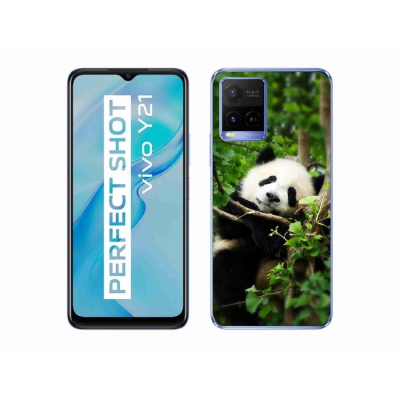 Gélový kryt mmCase na mobil Vivo Y21/Y21s/Y33s - panda