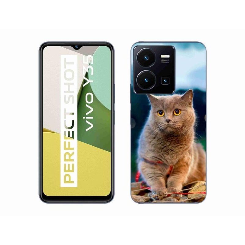 Gélový kryt mmCase na mobil Vivo Y35 - britská modrá 2