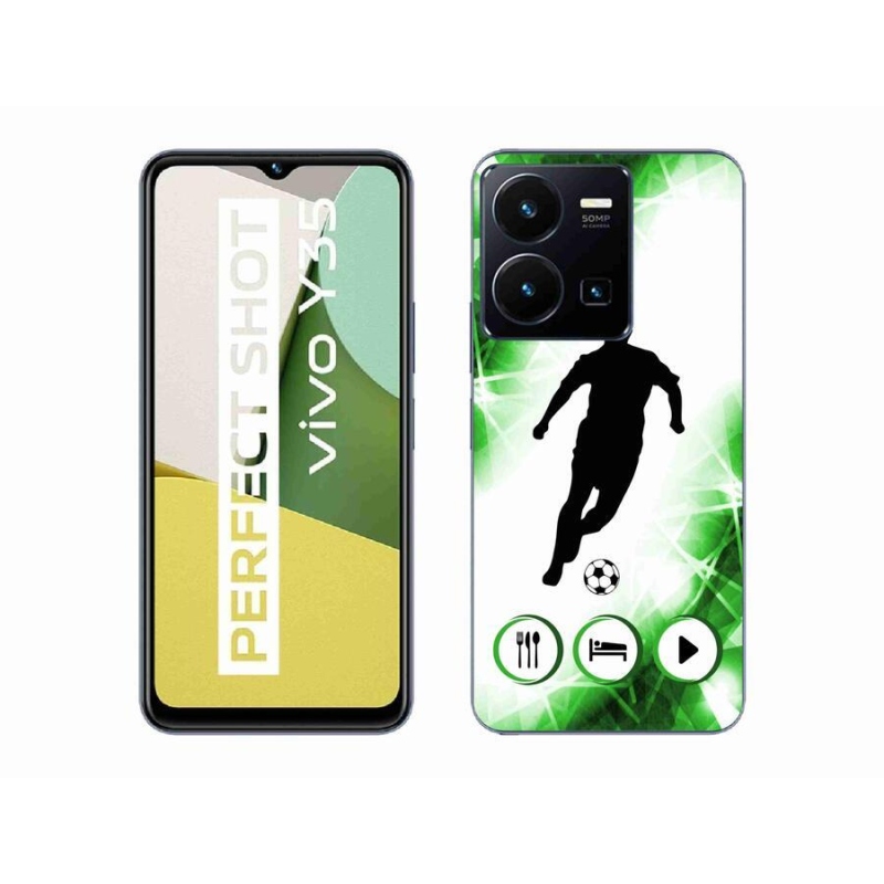 Gélový kryt mmCase na mobil Vivo Y35 - futbalista