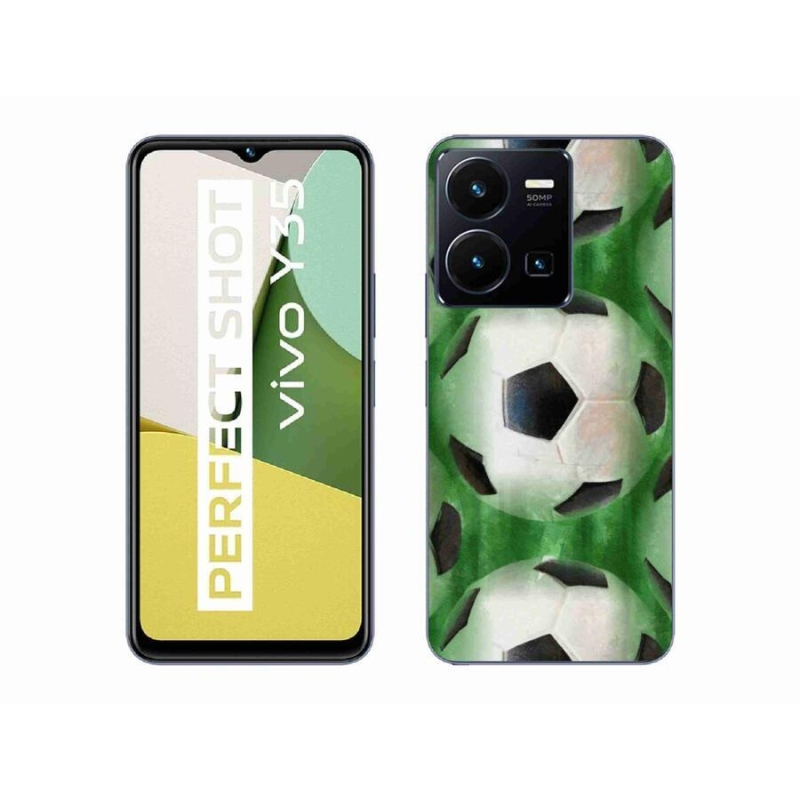 Gélový kryt mmCase na mobil Vivo Y35 - futbalová lopta