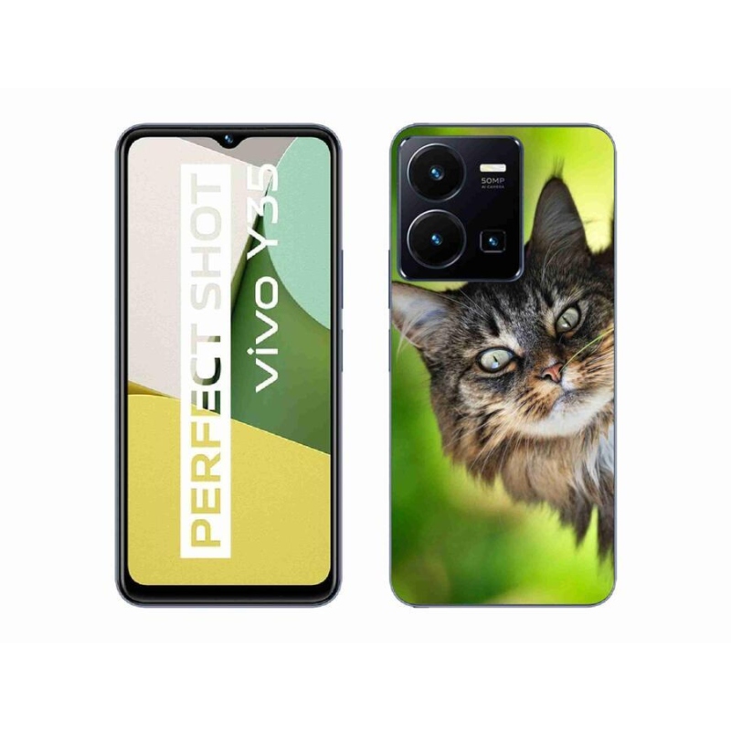 Gélový kryt mmCase na mobil Vivo Y35 - mačka 3