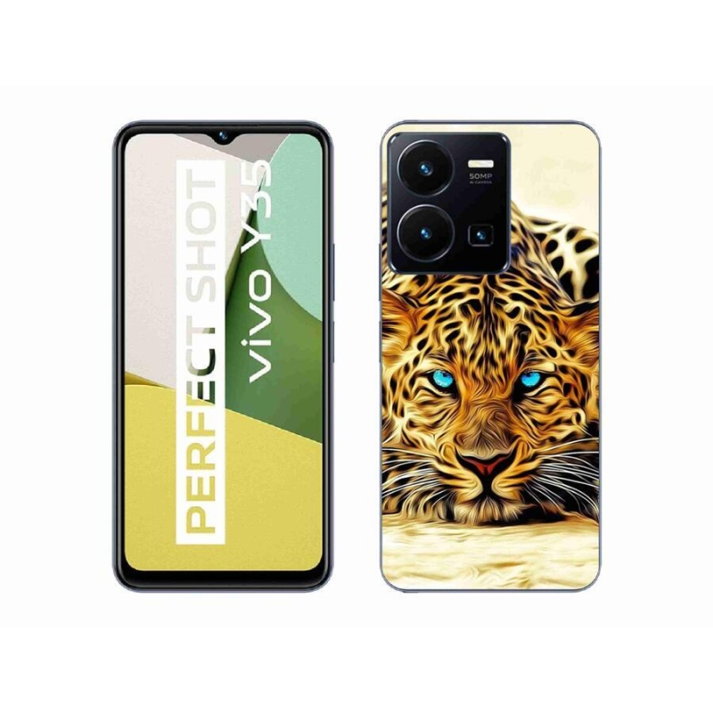 Gélový kryt mmCase na mobil Vivo Y35 - kreslený tiger