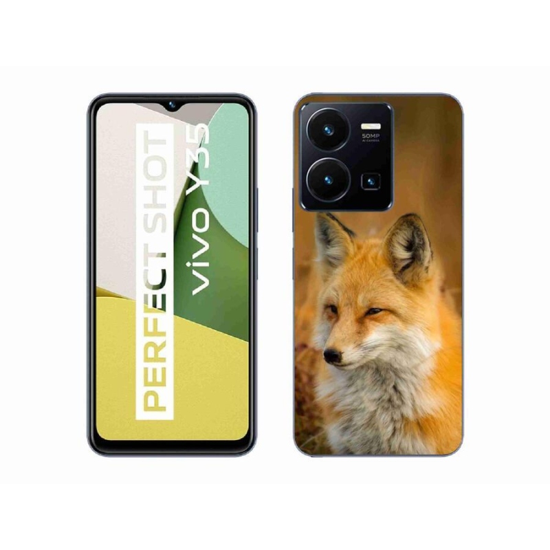 Gélový kryt mmCase na mobil Vivo Y35 - líška