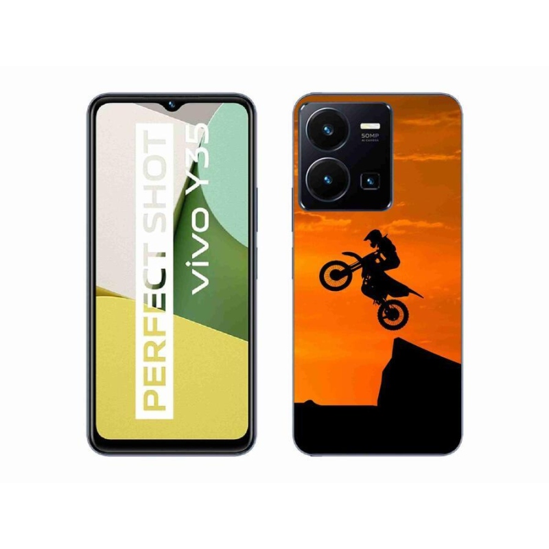 Gélový kryt mmCase na mobil Vivo Y35 - motocross