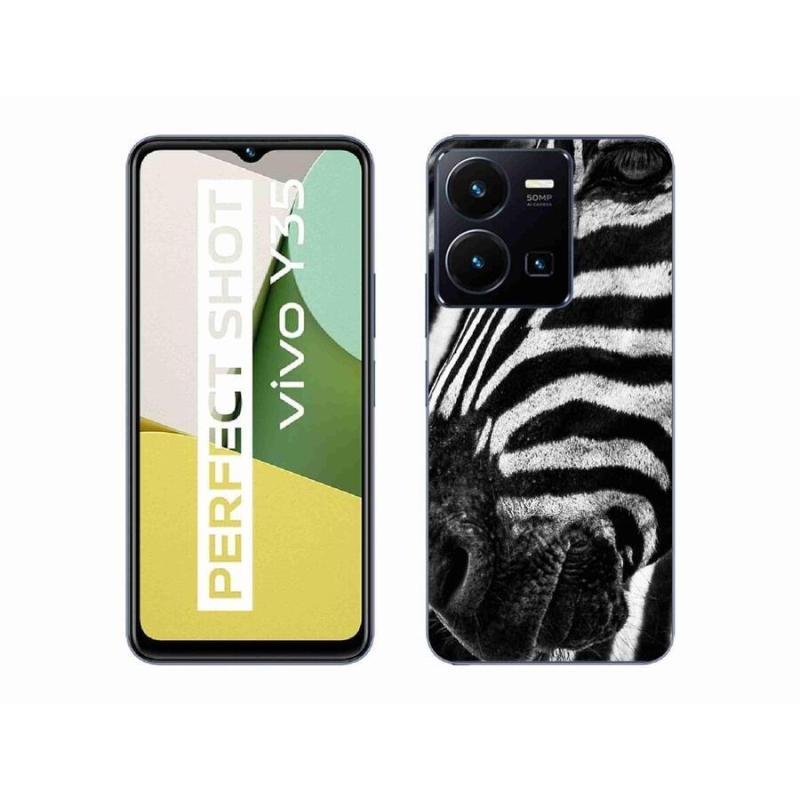 Gélový kryt mmCase na mobil Vivo Y35 - zebra