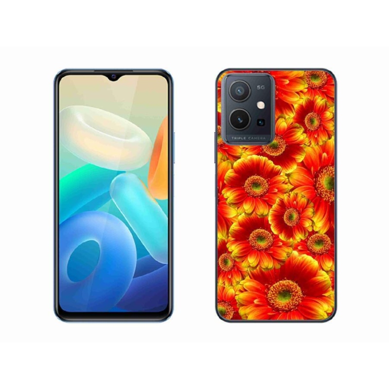 Gélový kryt mmCase na mobil Vivo Y55 5G - gerbera 1