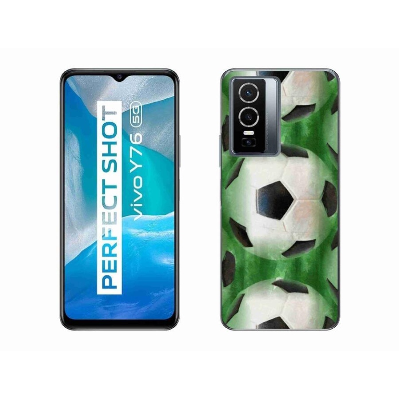 Gélový kryt mmCase na mobil Vivo Y76 5G - futbalová lopta