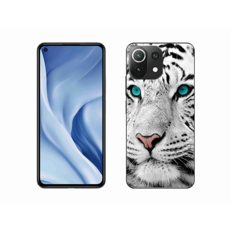 Gélový kryt mmCase na mobil Xiaomi 11 Lite 5G NE - biely tiger