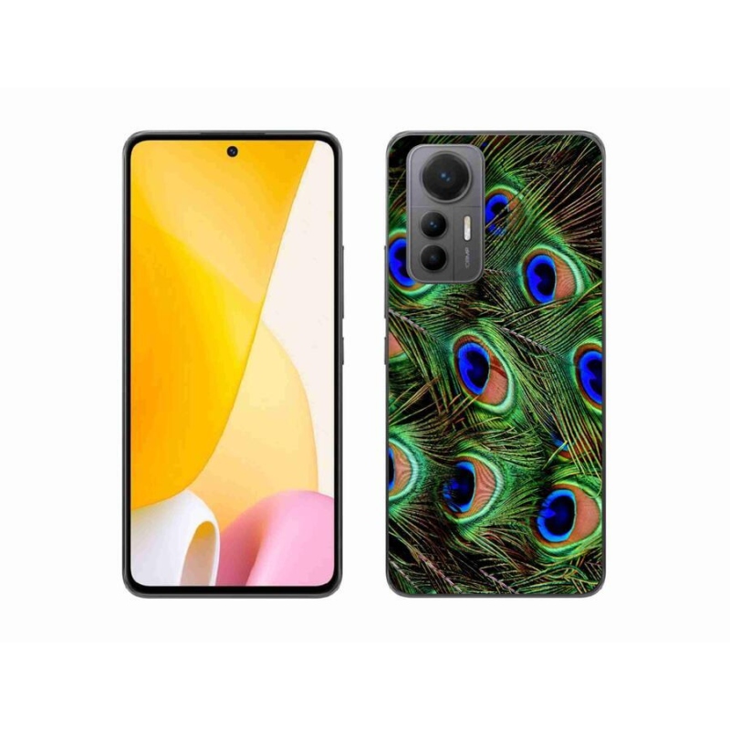 Gélový kryt mmCase na mobil Xiaomi 12 Lite - pávie perie