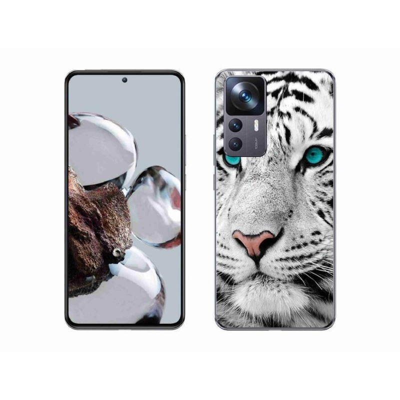 Gélový kryt mmCase na mobil Xiaomi 12T Pro - biely tiger