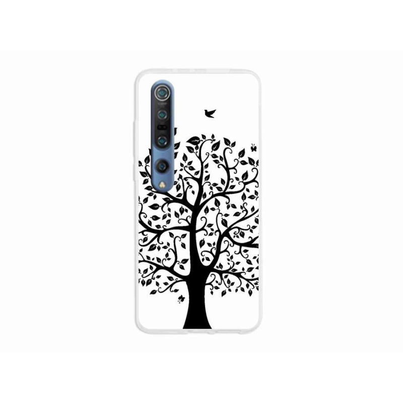Gélový kryt mmCase na mobil Xiaomi Mi 10 - čiernobiely strom