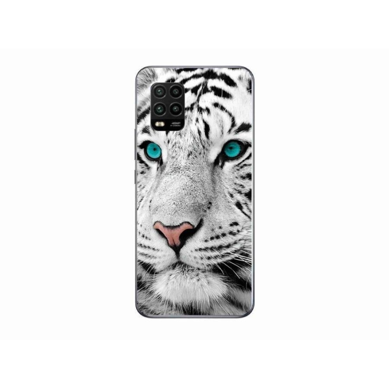 Gélový kryt mmCase na mobil Xiaomi Mi 10 Lite - biely tiger