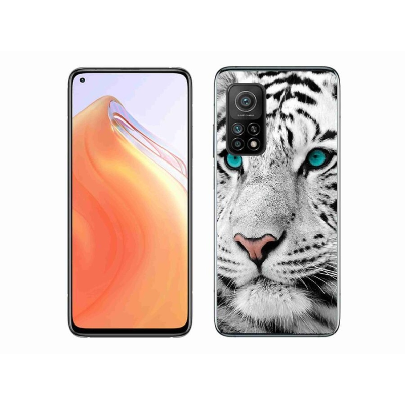 Gélový kryt mmCase na mobil Xiaomi Mi 10T 5G - biely tiger