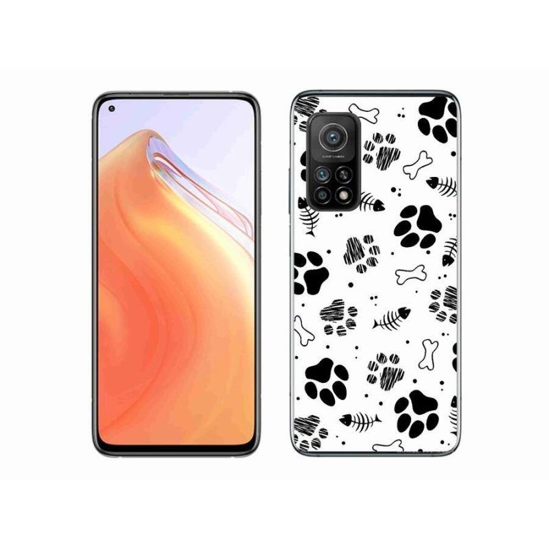 Gélový kryt mmCase na mobil Xiaomi Mi 10T 5G - psie labky 1