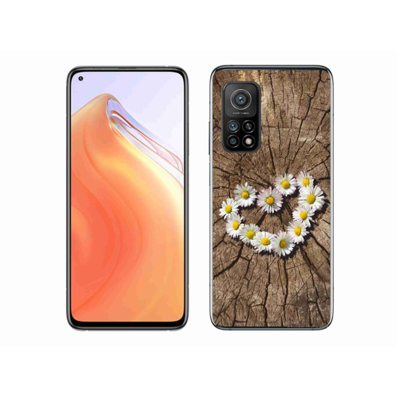 Gélový kryt mmCase na mobil Xiaomi Mi 10T 5G - srdce z margarét