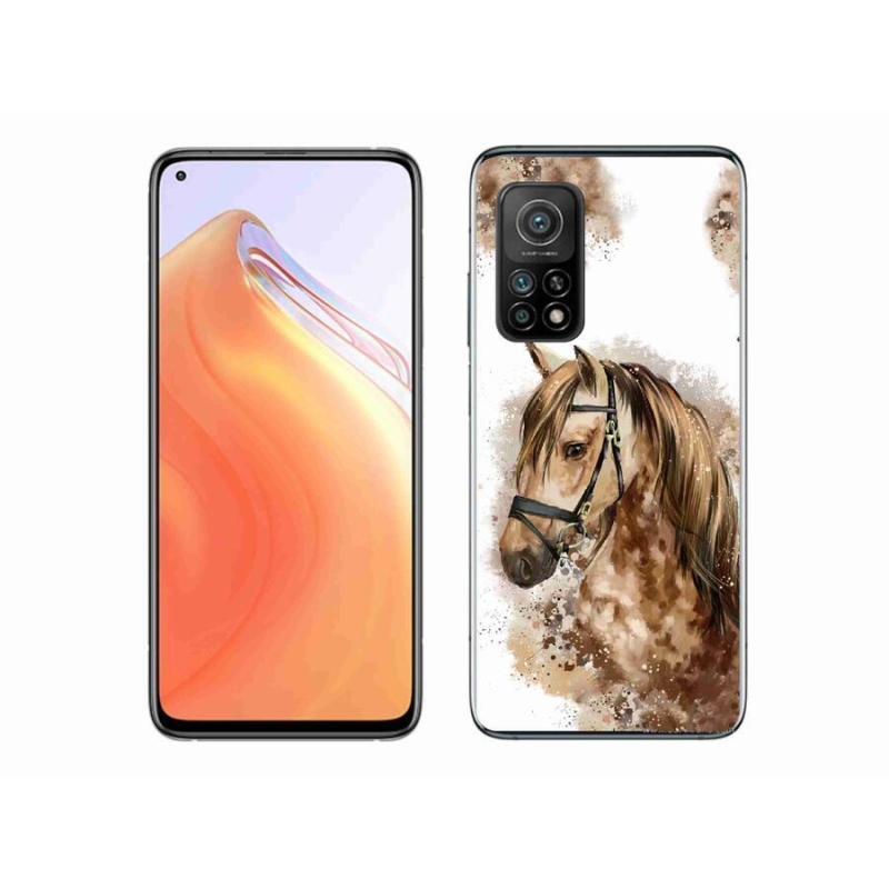 Gélový kryt mmCase na mobil Xiaomi Mi 10T Pro 5G - hnedý kreslený kôň