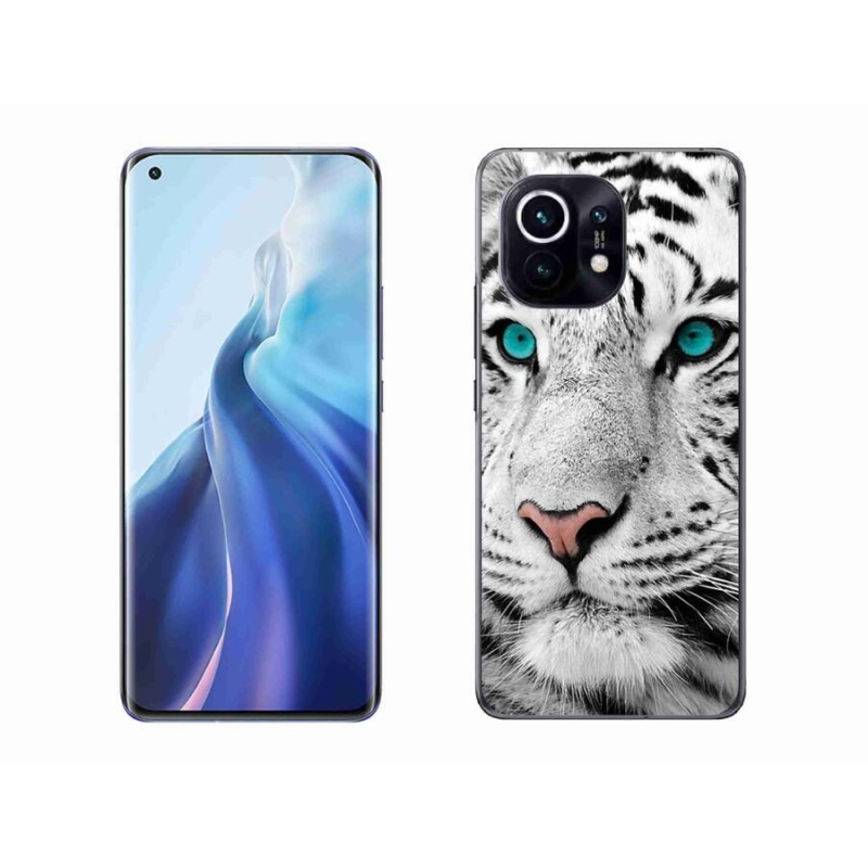 Gélový kryt mmCase na mobil Xiaomi Mi 11 - biely tiger