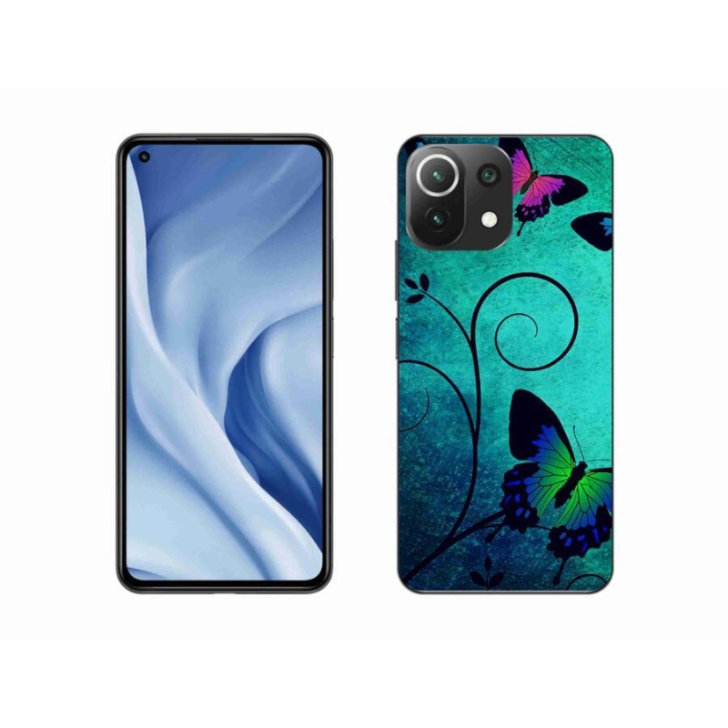 Gélový kryt mmCase na mobil Xiaomi Mi 11 Lite 4G/5G - farebné motýle