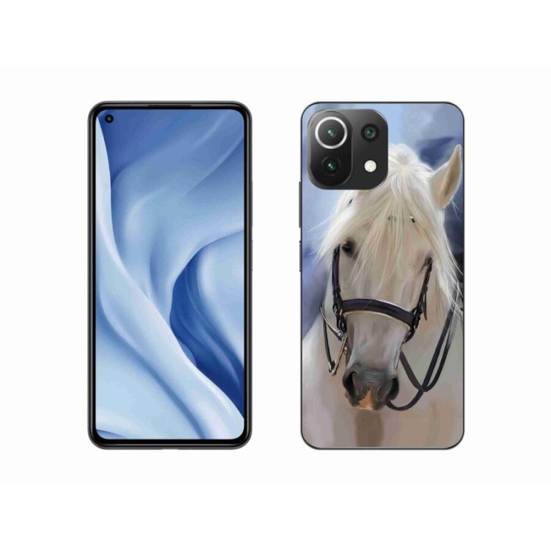 Gélový kryt mmCase na mobil Xiaomi Mi 11 Lite 4G/5G - biely kôň