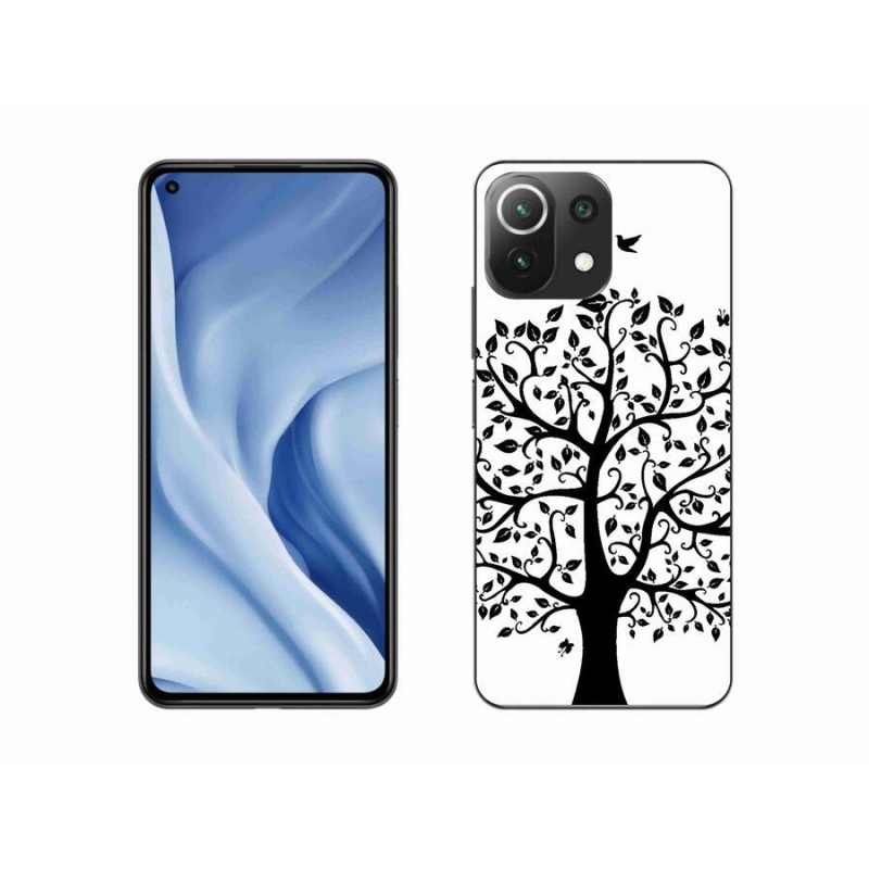 Gélový kryt mmCase na mobil Xiaomi Mi 11 Lite 4G/5G - čiernobiely strom