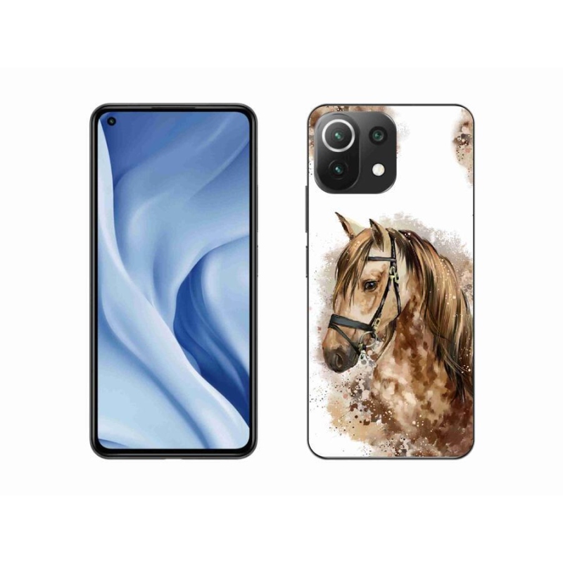Gélový kryt mmCase na mobil Xiaomi Mi 11 Lite 4G/5G - hnedý kreslený kôň