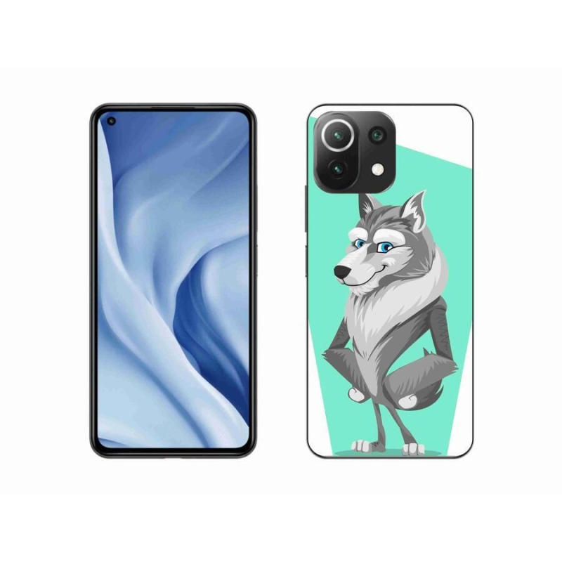 Gélový kryt mmCase na mobil Xiaomi Mi 11 Lite 4G / 5G - kreslený vlk