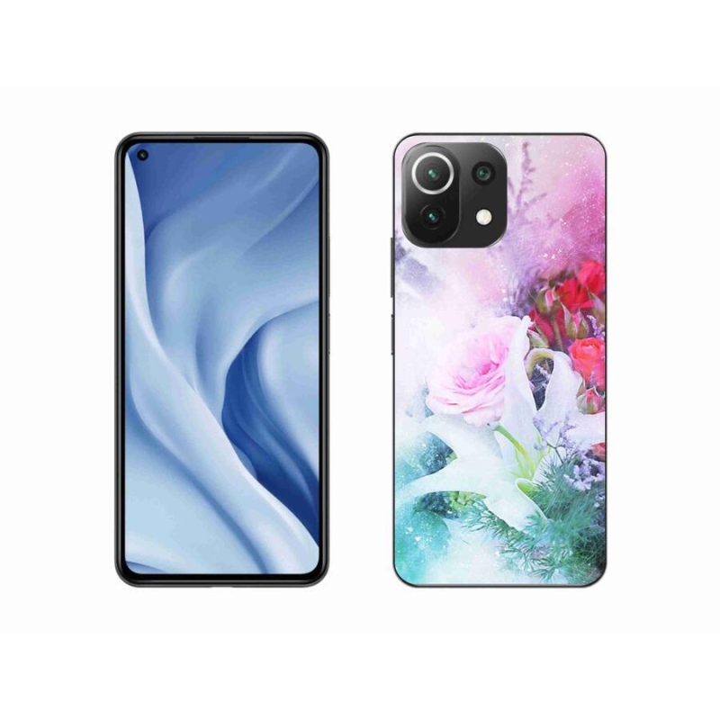 Gélový kryt mmCase na mobil Xiaomi Mi 11 Lite 4G/5G - kvety 4
