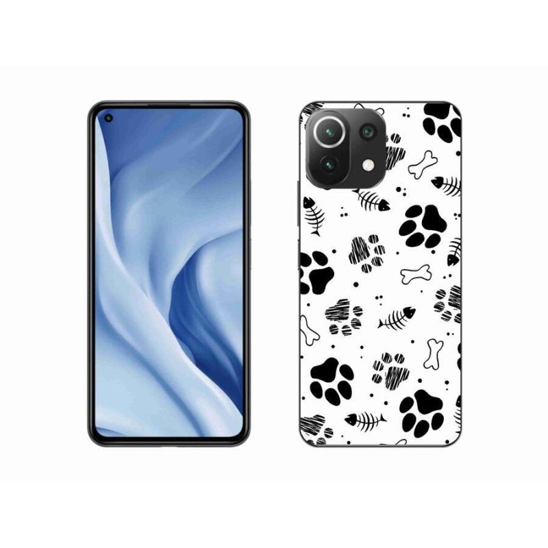 Gélový kryt mmCase na mobil Xiaomi Mi 11 Lite 4G/5G - psie labky 1