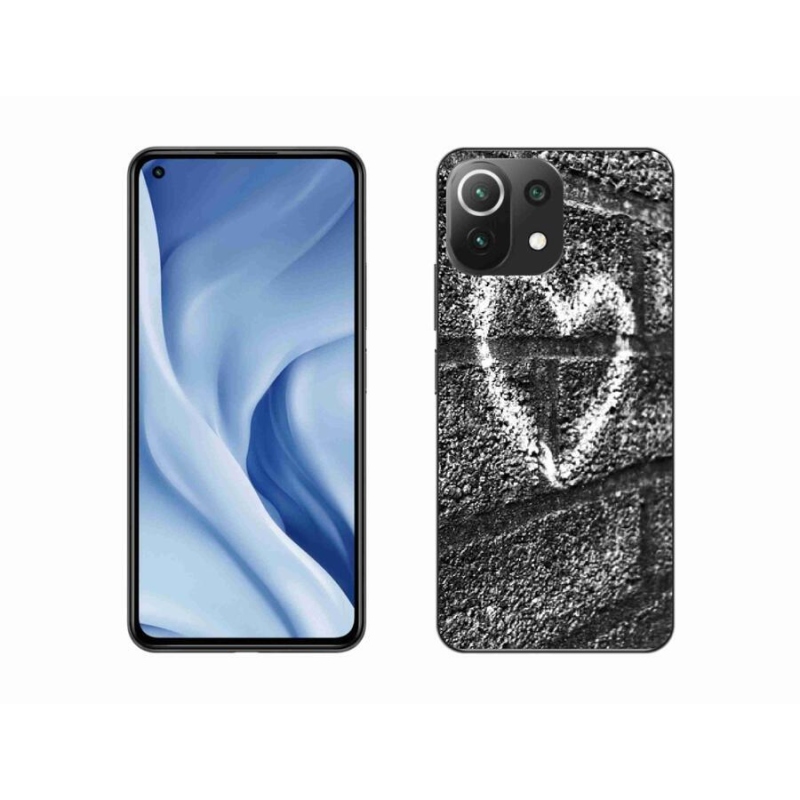 Gélový kryt mmCase na mobil Xiaomi Mi 11 Lite 4G/5G - srdce na stene