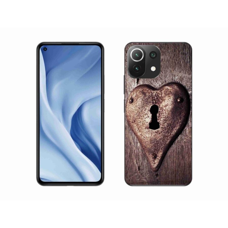 Gélový kryt mmCase na mobil Xiaomi Mi 11 Lite 4G/5G - zámok v tvare srdca