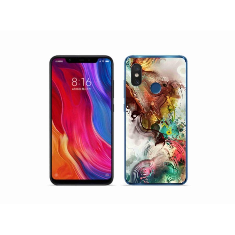 Gélový kryt mmCase na mobil Xiaomi Mi 8 - abstrakt 1