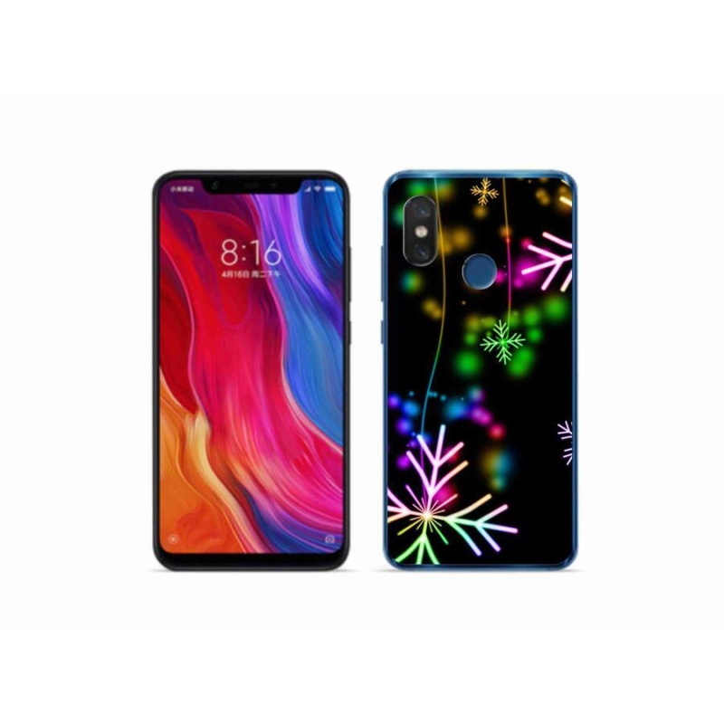 Gélový kryt mmCase na mobil Xiaomi Mi 8 - farebné vločky