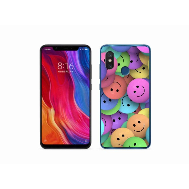 Gélový kryt mmCase na mobil Xiaomi Mi 8 - farební smajlíci