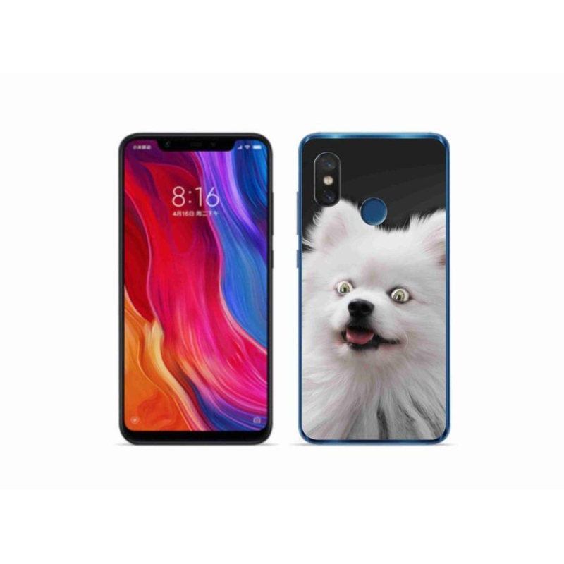 Gélový kryt mmCase na mobil Xiaomi Mi 8 - biely špic