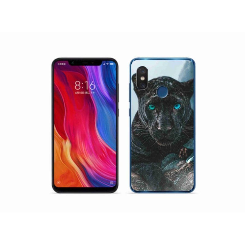 Gélový kryt mmCase na mobil Xiaomi Mi 8 - čierny panter